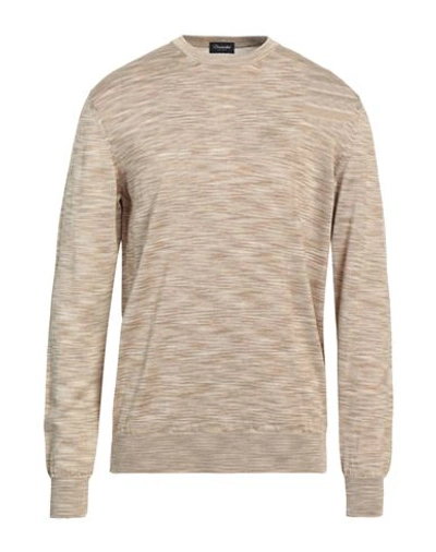 Shop Drumohr Man Sweater Beige Size 44 Cotton