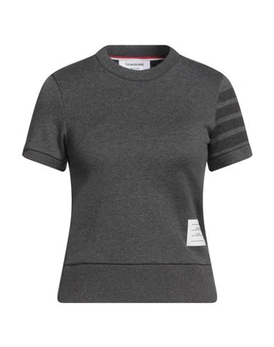 Shop Thom Browne Woman T-shirt Grey Size 4 Cotton