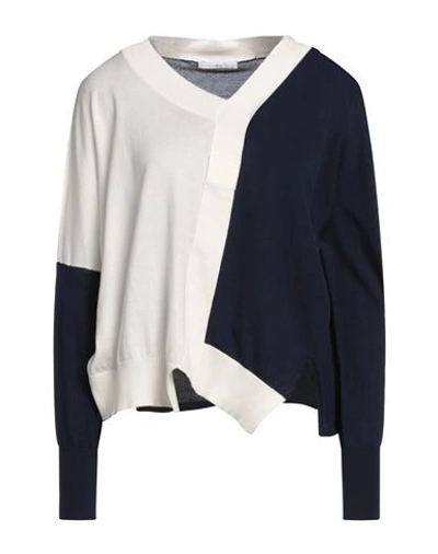 Shop High Woman Sweater Navy Blue Size Xl Cotton