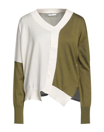 Shop High Woman Sweater Military Green Size Xl Cotton