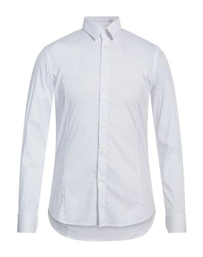 Shop Grey Daniele Alessandrini Man Shirt White Size 15 ¾ Cotton, Polyamide, Elastane