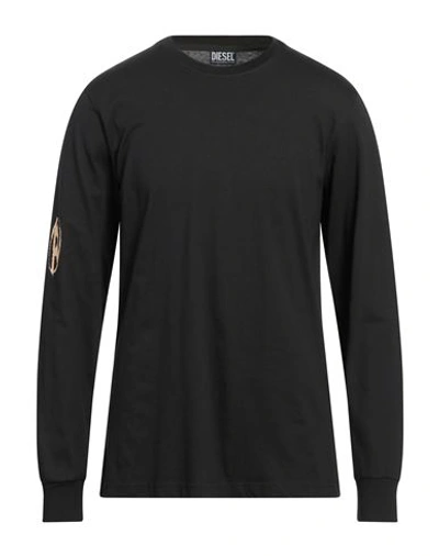 Shop Diesel Man T-shirt Black Size 3xl Cotton