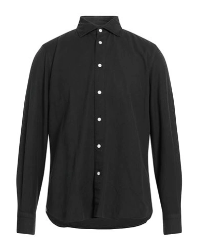 Shop Finamore 1925 Man Shirt Black Size M Cotton