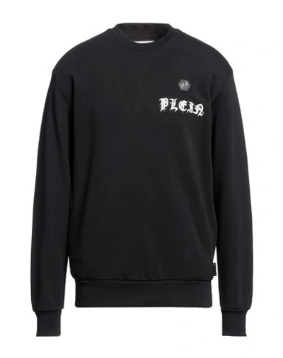 Shop Philipp Plein Man Sweatshirt Black Size L Cotton, Polyester