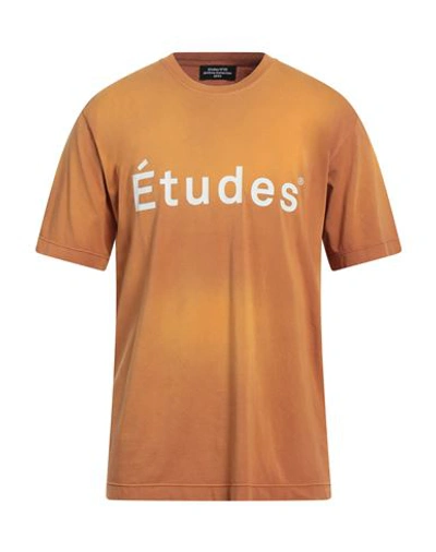 Shop Etudes Studio Études Man T-shirt Camel Size Xs Organic Cotton In Beige