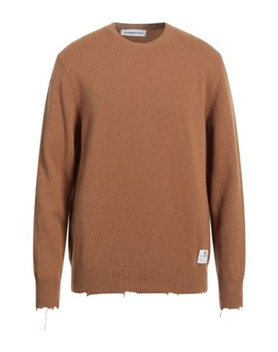 Shop Department 5 Man Sweater Camel Size Xl Virgin Wool In Beige