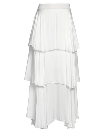 Shop Brand Unique Woman Maxi Skirt White Size 3 Viscose