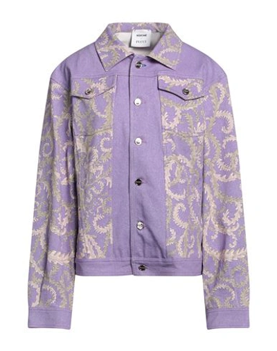 Shop Koché X Emilio Pucci Koché X Pucci Woman Denim Outerwear Light Purple Size 4 Cotton, Elastane