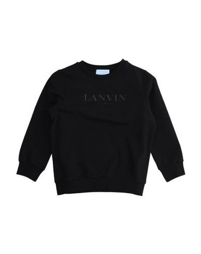 Shop Lanvin Toddler Boy Sweatshirt Black Size 6 Cotton, Elastane