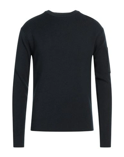 C.p. Company C. P. Company Man Sweater Midnight Blue Size 34 Wool, Acrylic In Black