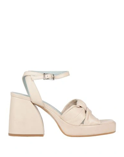 Shop Poesie Veneziane Woman Sandals Cream Size 11 Soft Leather In White