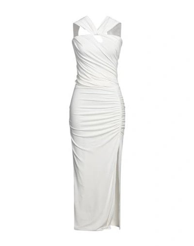 Shop Federica Tosi Woman Maxi Dress White Size 2 Viscose, Elastane