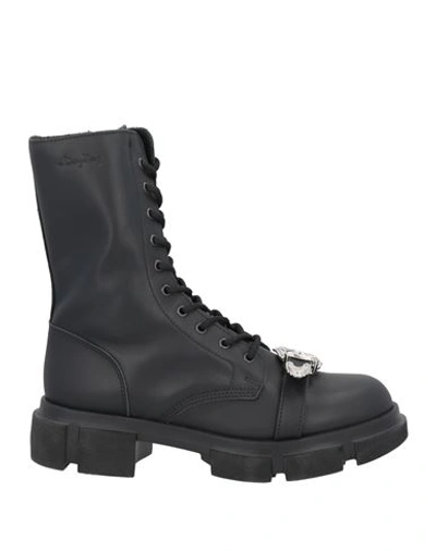 Le Dangerouge Woman Ankle Boots Black Size 10 Soft Leather In Black