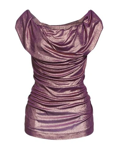Shop Vivienne Westwood Woman Top Purple Size M Viscose