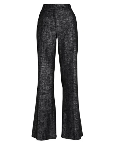 Shop True Royal Woman Pants Black Size 10 Virgin Wool, Viscose, Polyamide, Metallic Fiber