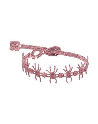 Shop Cruciani Woman Bracelet Pastel Pink Size - Polyester