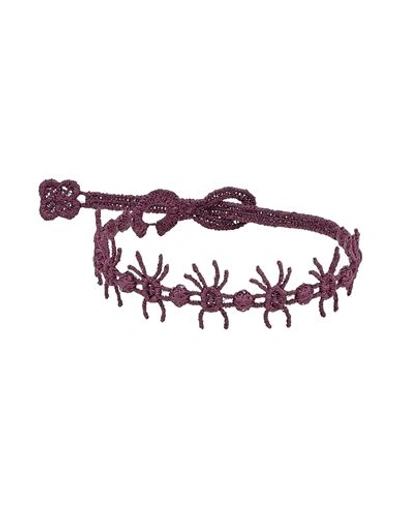 Shop Cruciani Woman Bracelet Deep Purple Size - Polyester