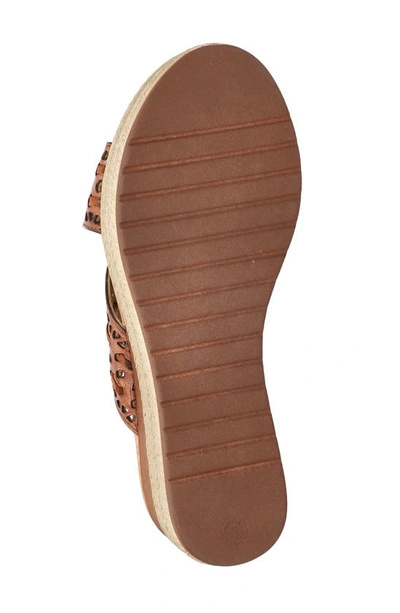 Shop Bella Vita Exa-italy Espadrille Platform Slide Sandal In Whiskey Leather