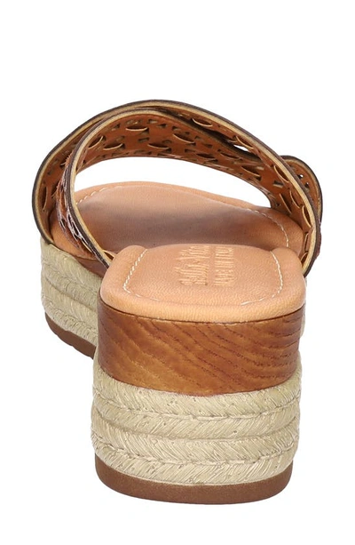 Shop Bella Vita Exa-italy Espadrille Platform Slide Sandal In Whiskey Leather