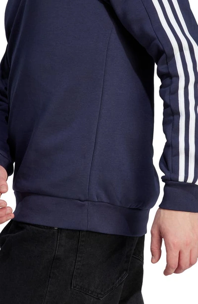 Shop Adidas Originals Essentials Fleece 3-stripes Sweatshirt In Ink