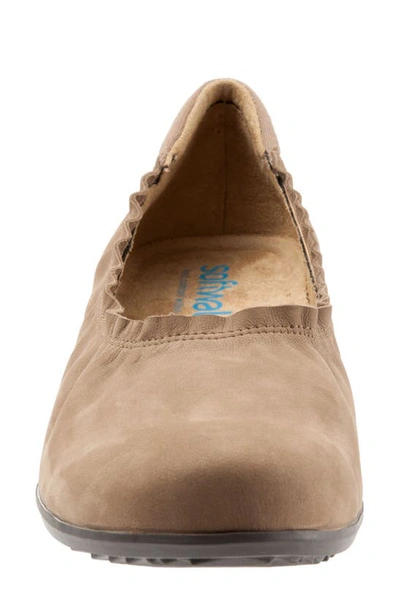 Shop Softwalk ® Wish Ballet Wedge In Dark Taupe Leather