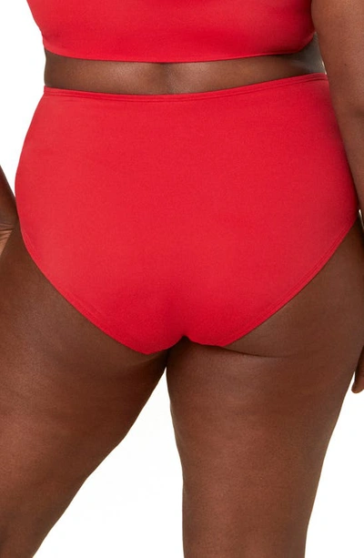 Shop Andie High Waist Bikini Bottoms In Cherry Red