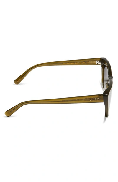 Shop Diff Natasha 54mm Gradient Cat Eye Sunglasses In Olive/ Grey Gradient