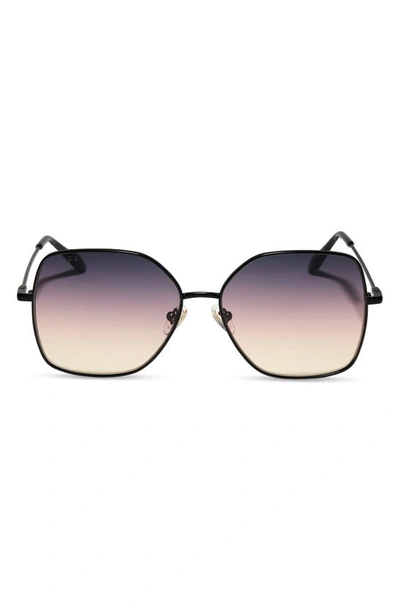 Shop Diff Iris 59mm Gradient Square Sunglasses In Black/ Twilight Gradient