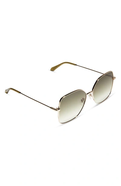 Shop Diff Iris 59mm Gradient Square Sunglasses In Gold/ G15 Gradient