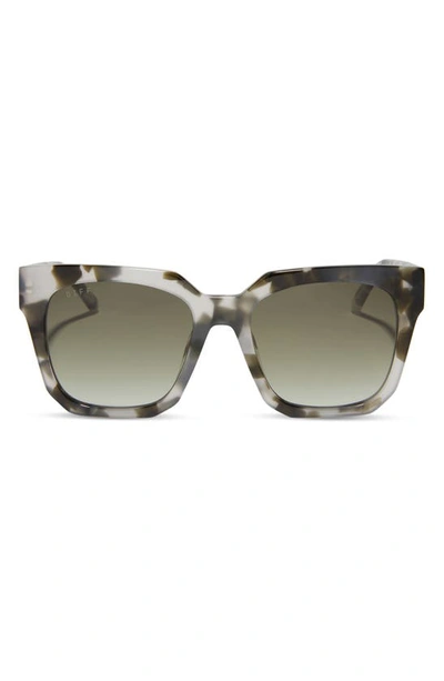 Shop Diff Ariana Ii 54mm Gradient Square Sunglasses In Kombu/ Olive Gradient