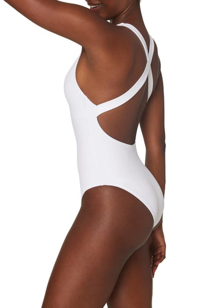 Shop Andie The Tulum Long Torso One-piece Swimsuit In White