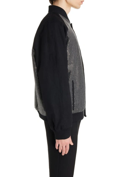 Balmain Black Cotton Denim Bomber Jacket