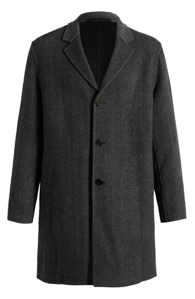 Shop Theory Almec Double-face Wool & Cashmere Coat In Black Multi
