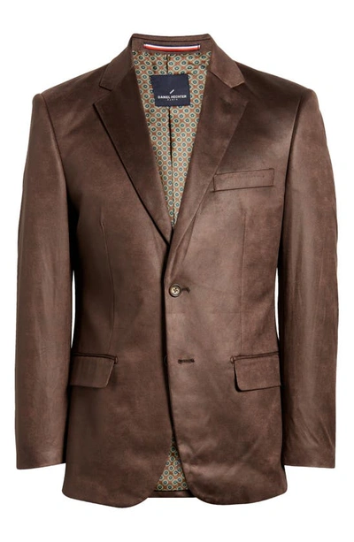 Daniel Hechter Norris Faux Suede Sport Coat In Tobacco