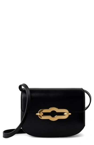 Shop Mulberry Small Pimlico Super Luxe Leather Crossbody Bag In Black-brass