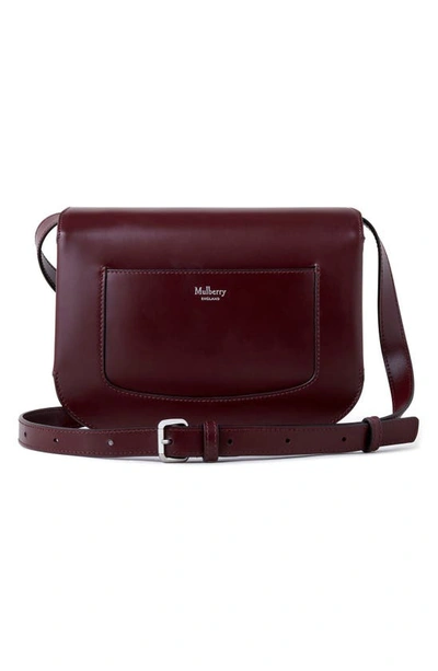 Shop Mulberry Pimlico Super Lux Leather Shoulder Bag In Black Cherry