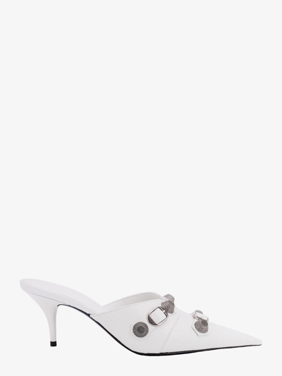 Shop Balenciaga Woman Cagole Woman White Sandals