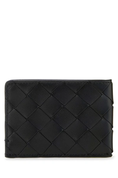 Shop Bottega Veneta Woman Black Leather Cardholder