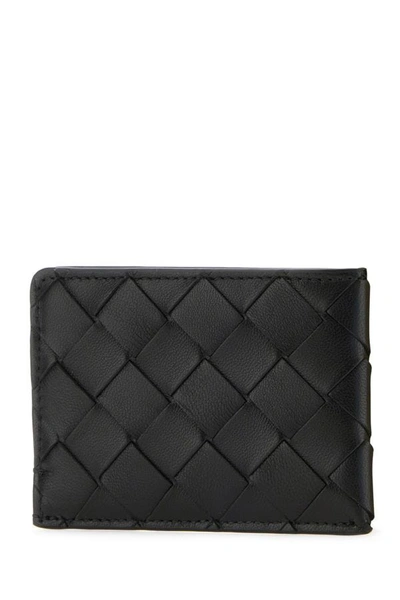 Shop Bottega Veneta Woman Black Leather Cardholder