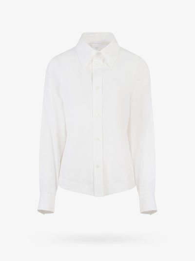 Shop Bottega Veneta Woman Shirt Woman White Shirts