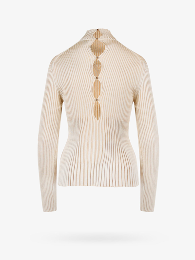 Shop Bottega Veneta Woman Sweater Woman Beige Knitwear In Cream