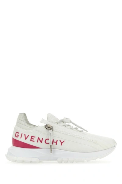 Shop Givenchy Woman White Fabric And Leather Spectre Sneakers
