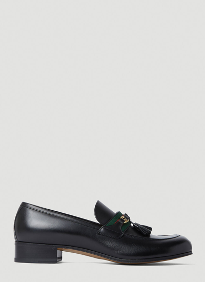 Shop Gucci Men Tassel Loafers In Black