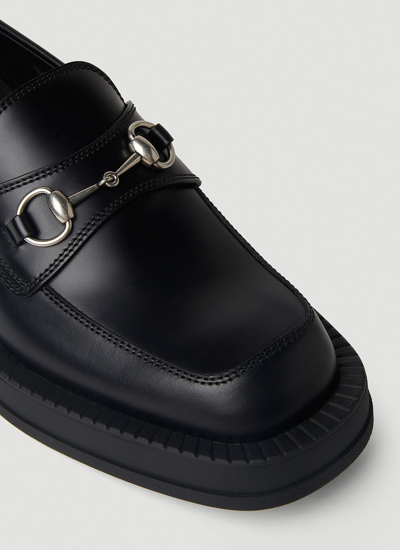 Shop Gucci Men Horsebit Loafers In Black