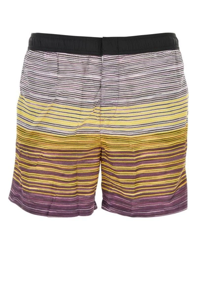 Shop Missoni Man Printed Polyester Blend Swimming Shorts In Multicolor