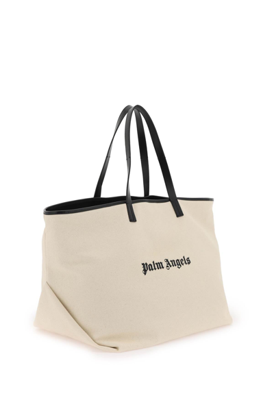 Shop Palm Angels Canvas Tote Bag Women In White