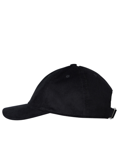 Shop Saint Laurent Man  Black Velvet Hat