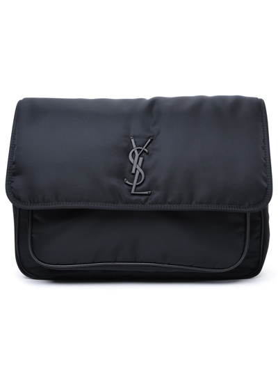 Shop Saint Laurent 'niki' Black Econyl Bag Man