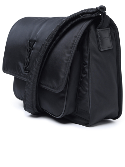 Shop Saint Laurent 'niki' Black Econyl Bag Man
