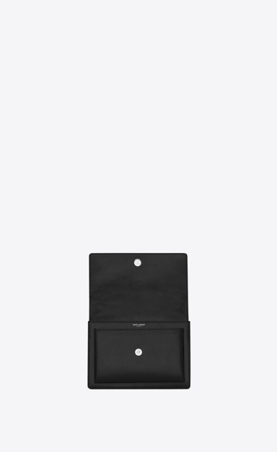 Shop Saint Laurent Women Medium Sunset Leather Shoulder Bag In Black